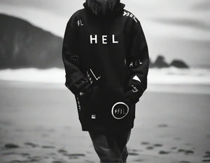 HEL N° 15 | Oversized Black Hoodie