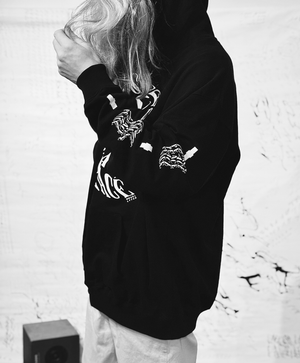 Peace III | Oversized Black Hoodie