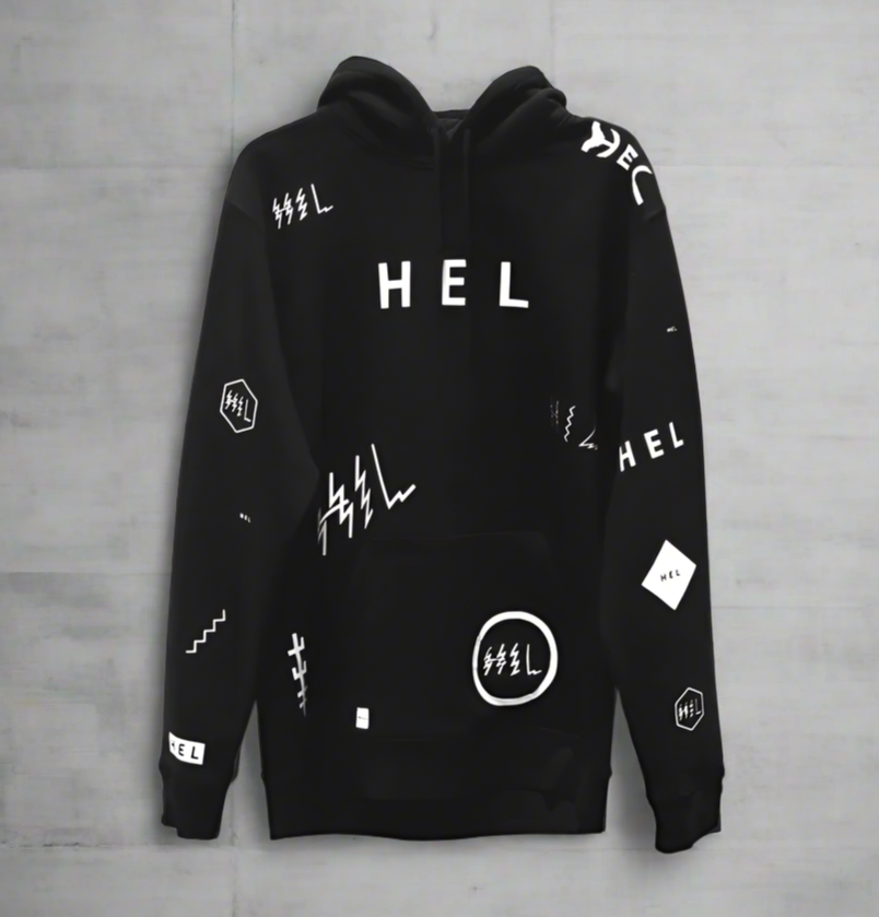 HEL N° 15 | Oversized Black Hoodie