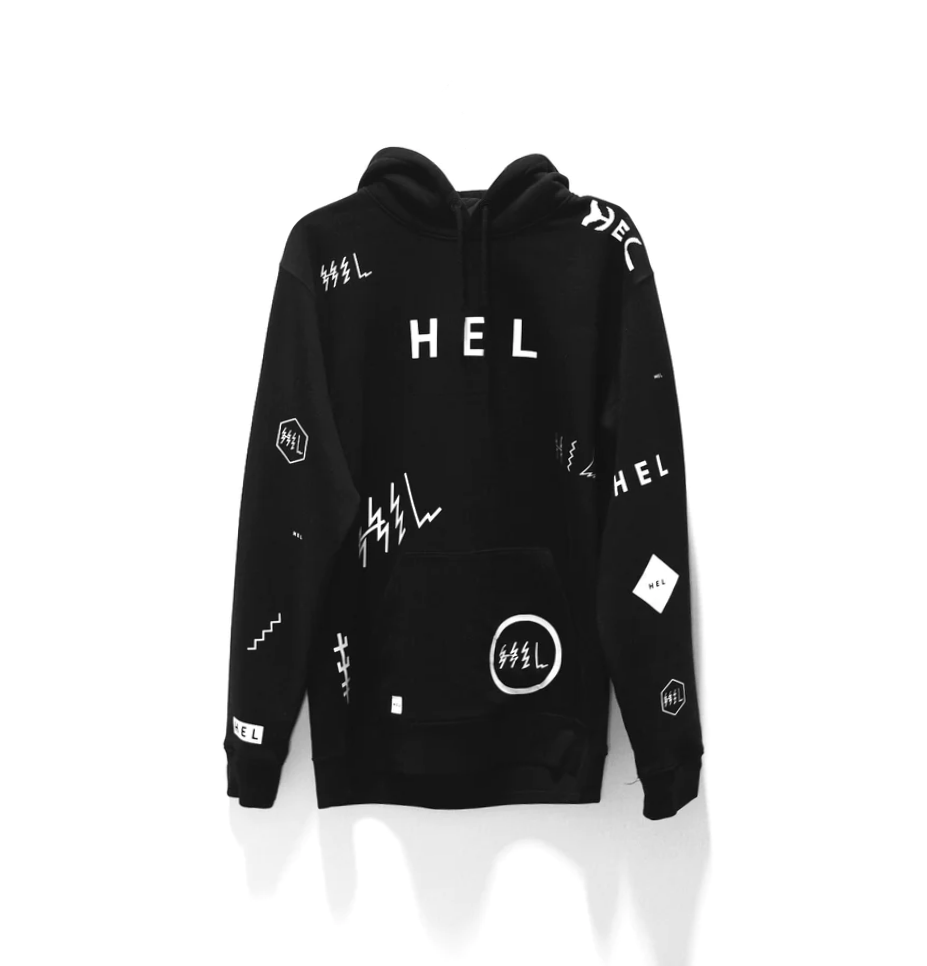 HEL N° 15 | Oversized Black Hoodie