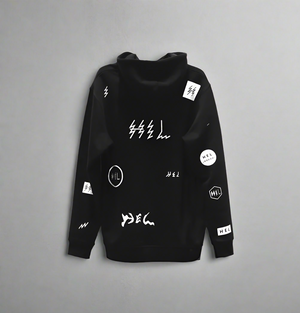 HEL N° 15 | Oversized Black Hoodie