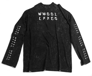 WWOOLLFF Grids | Washed Out Black Long Sleeve