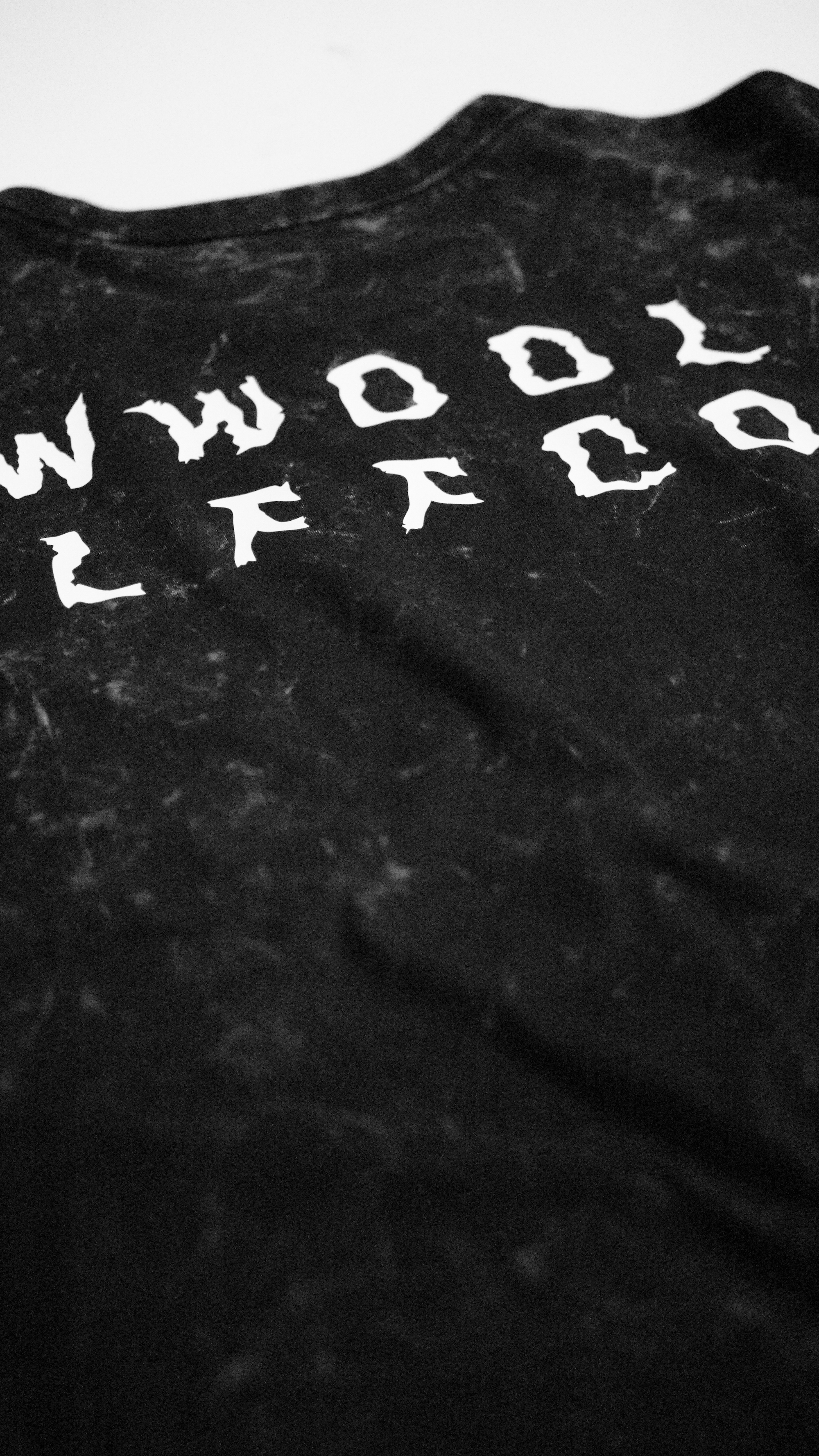 WWOOLLFF Grids | Oversized Acid Black Long Sleeve