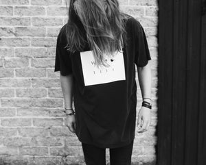 WWOOLLFF Stone | Oversized Washed Out Black Tee