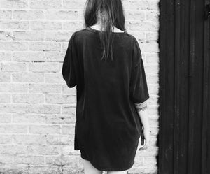 WWOOLLFF Stone | Oversized Washed Out Black Tee