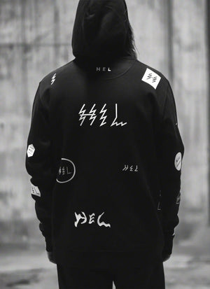 HEL N° 15 | Oversized Black Hoodie