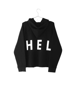 HEL N° 16 | Cropped Black Hoodie