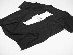 WWOOLLFF Cross | Oversized Washed Out Black Tee