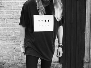 WWOOLLFF Stone | Oversized Washed Out Black Tee