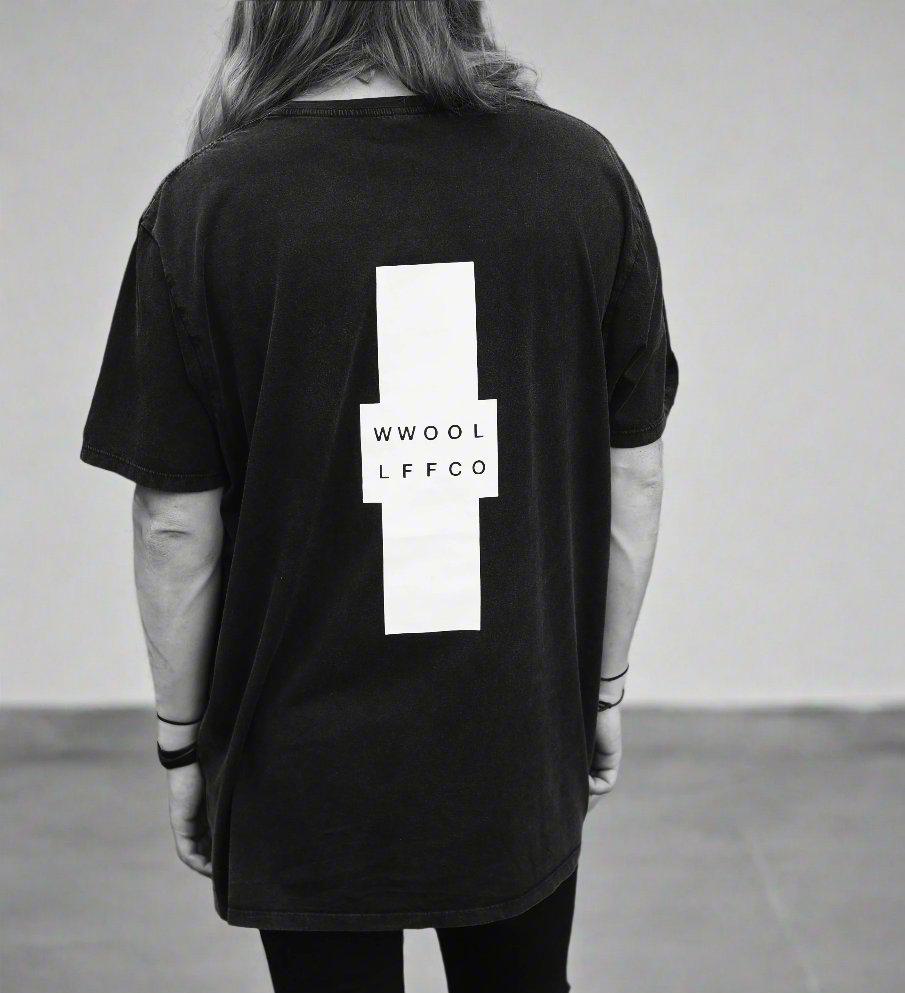 WWOOLLFF Cross | Oversized Washed Out Black Tee – WWOOLLFF CO.